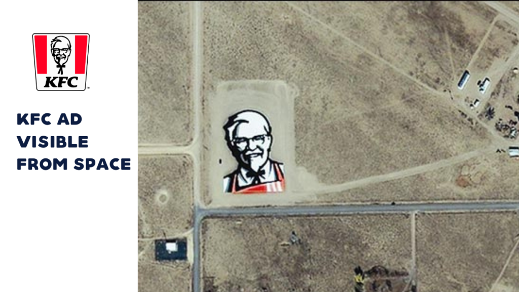 KFC advertisement visible from space